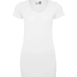 Frauen Slim Fit Longshirt mit V-Ausschnitt