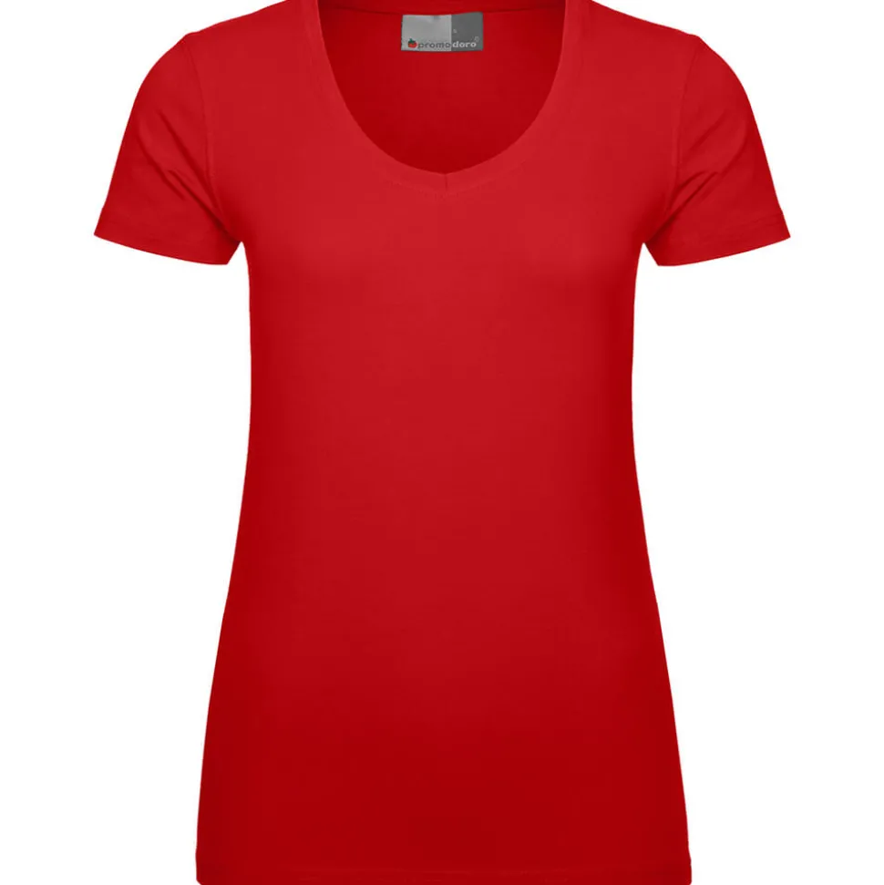Frauen Slim Fit T-Shirt mit V-Ausschnitt
