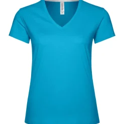 Frauen T-Shirt mit V-Ausschnitt