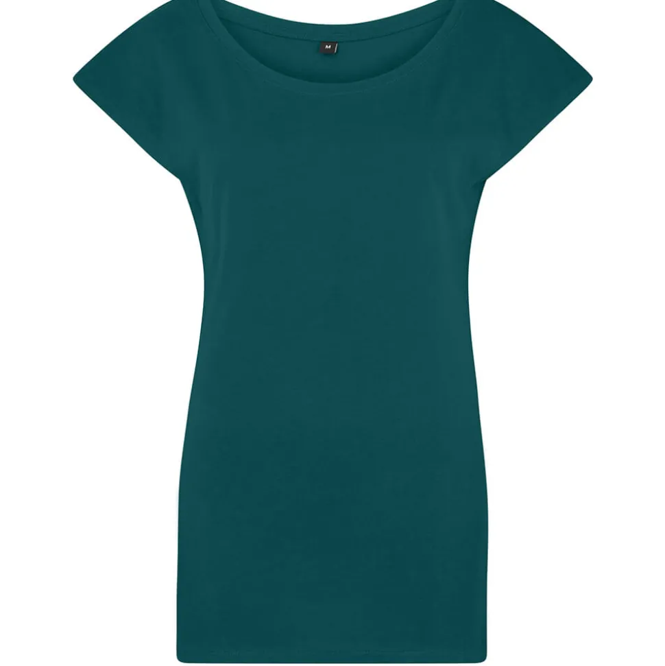 Frauen T-Shirt mit weitem Rundhalsausschnitt