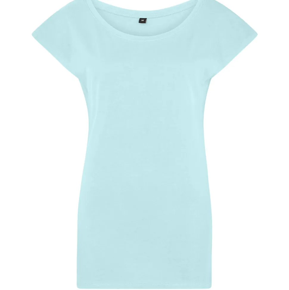 Frauen T-Shirt mit weitem Rundhalsausschnitt