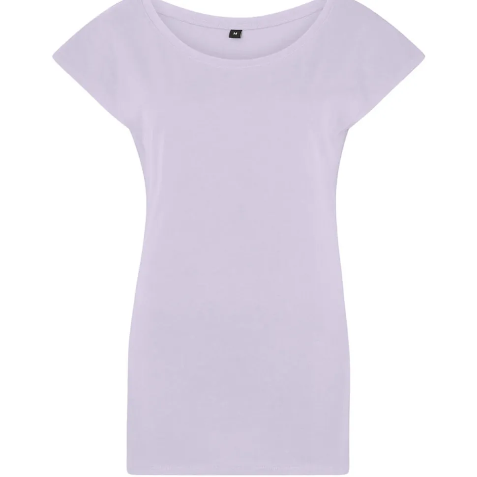 Frauen T-Shirt mit weitem Rundhalsausschnitt