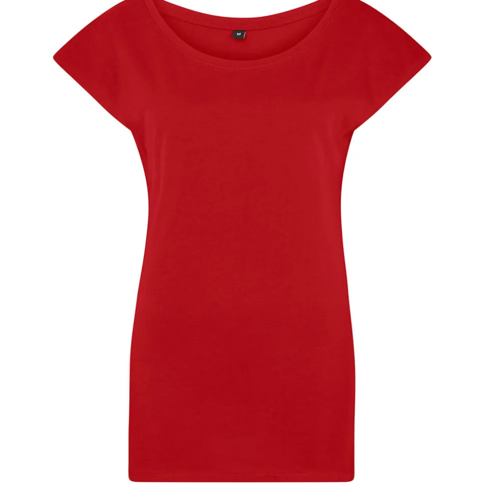 Frauen T-Shirt mit weitem Rundhalsausschnitt
