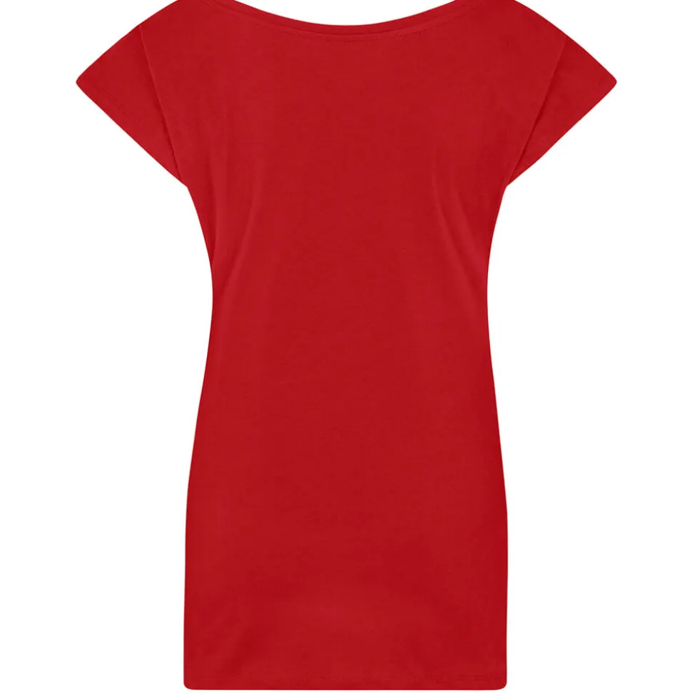 Frauen T-Shirt mit weitem Rundhalsausschnitt