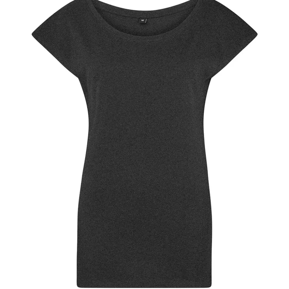 Frauen T-Shirt mit weitem Rundhalsausschnitt
