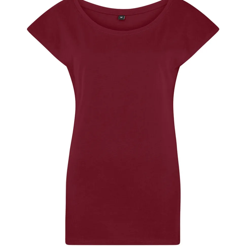 Frauen T-Shirt mit weitem Rundhalsausschnitt