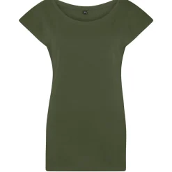 Frauen T-Shirt mit weitem Rundhalsausschnitt