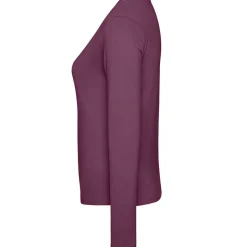Frauen V-Ausschnitt Langarmshirt