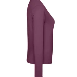 Frauen V-Ausschnitt Langarmshirt