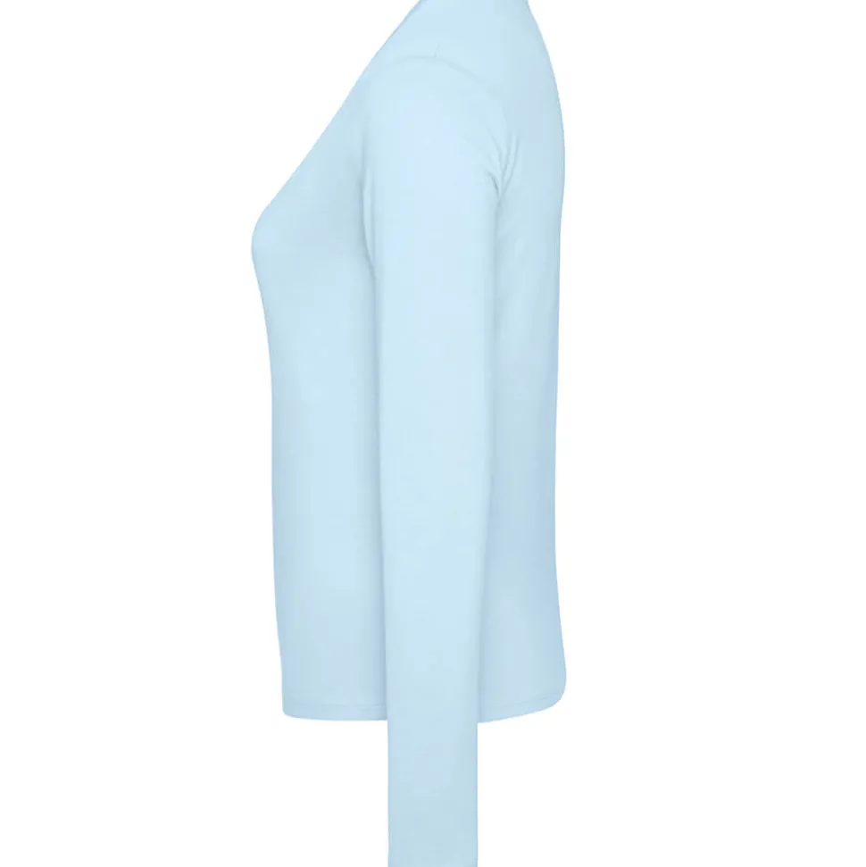Frauen V-Ausschnitt Langarmshirt