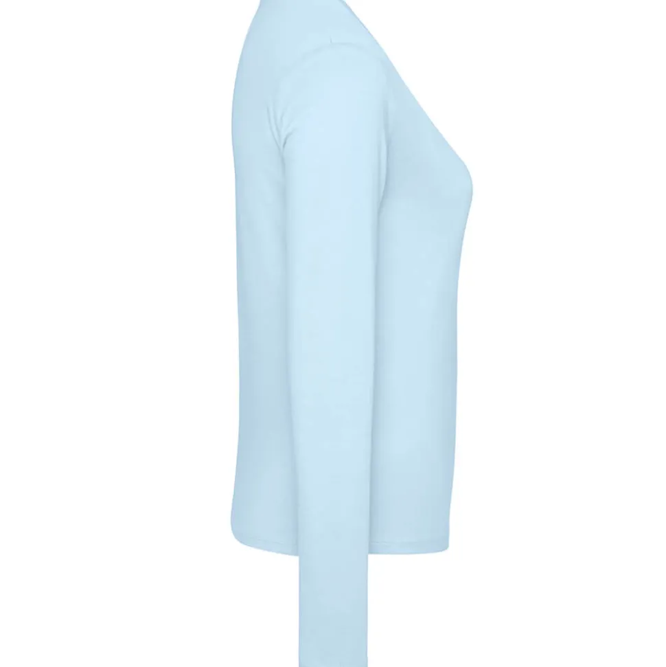 Frauen V-Ausschnitt Langarmshirt