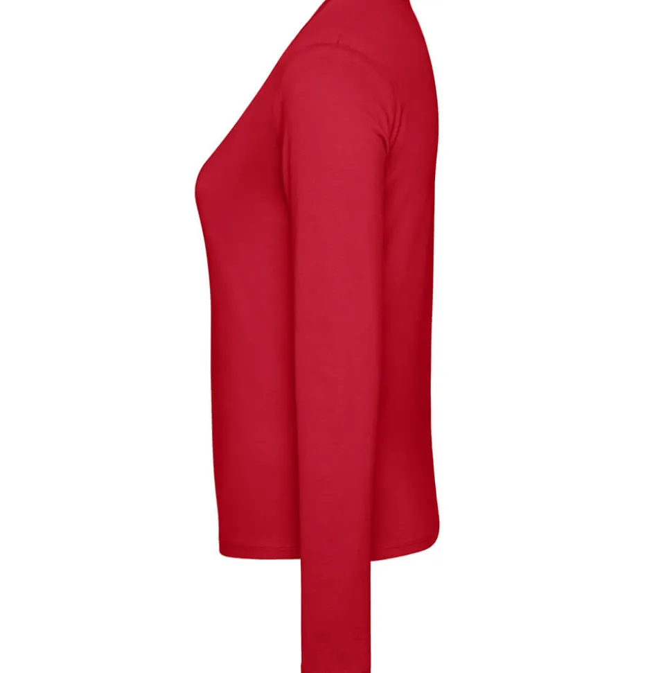 Frauen V-Ausschnitt Langarmshirt