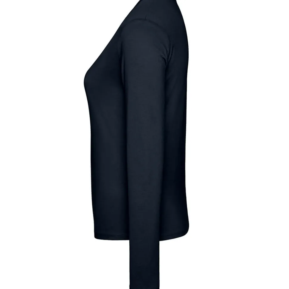 Frauen V-Ausschnitt Langarmshirt
