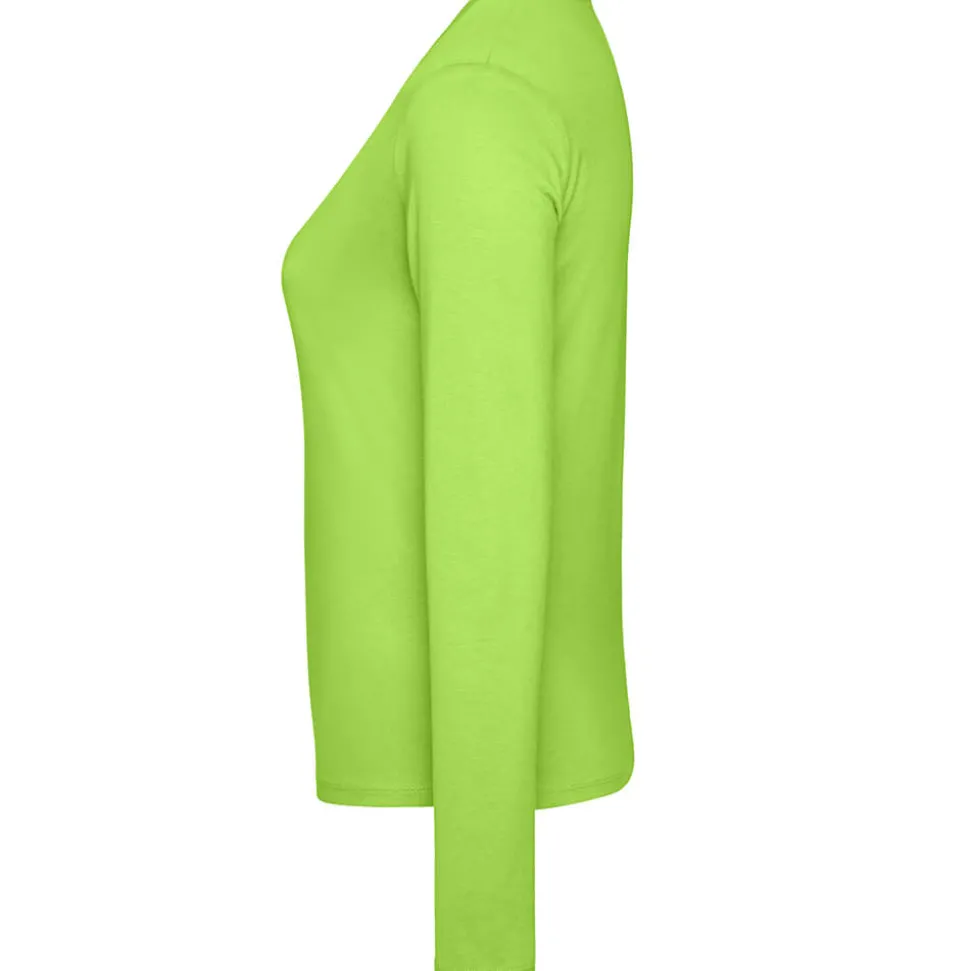 Frauen V-Ausschnitt Langarmshirt
