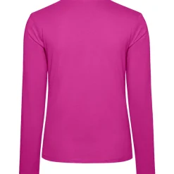 Frauen V-Ausschnitt Langarmshirt