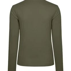 Frauen V-Ausschnitt Langarmshirt