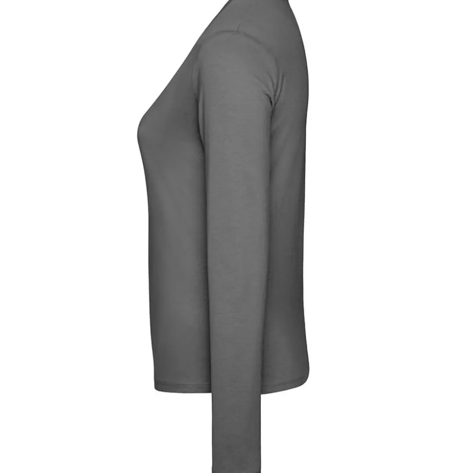 Frauen V-Ausschnitt Langarmshirt