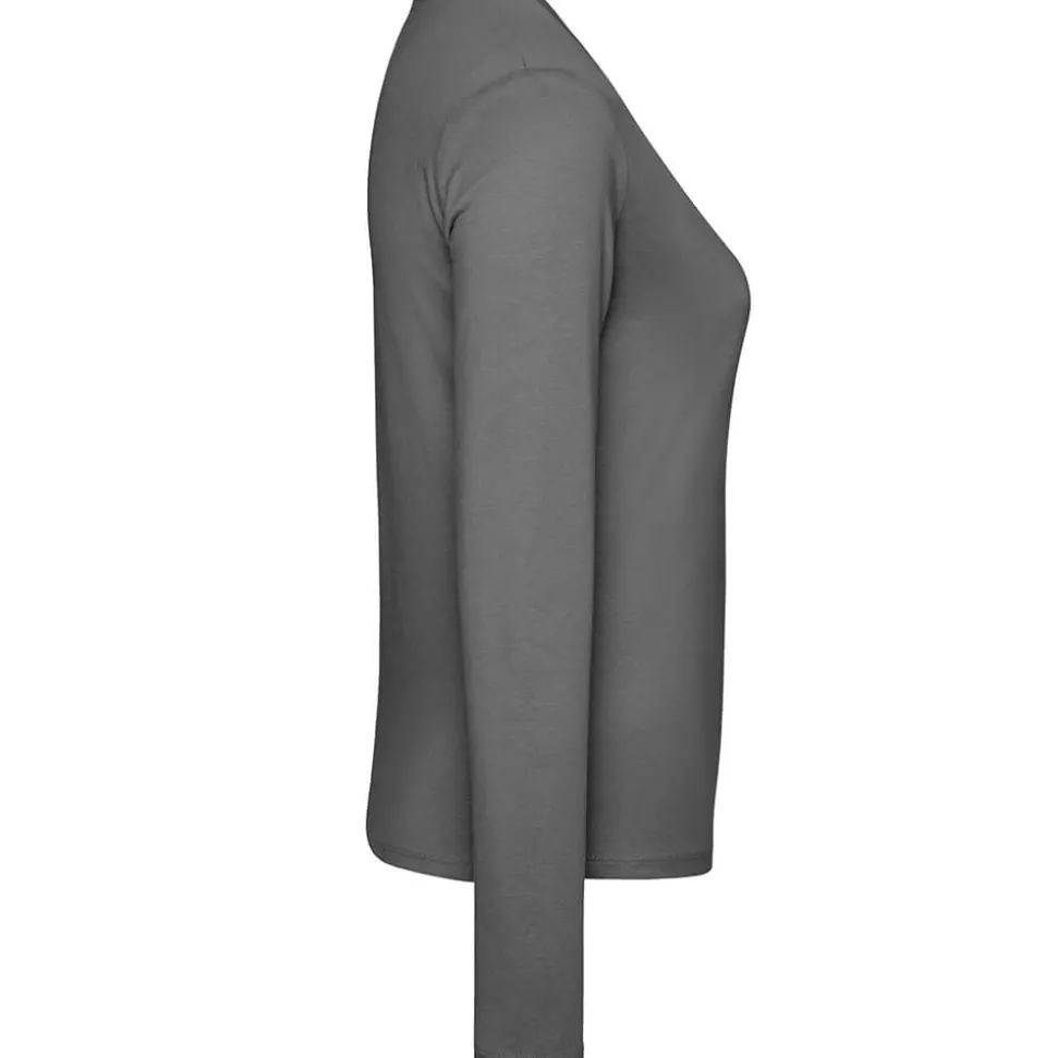 Frauen V-Ausschnitt Langarmshirt