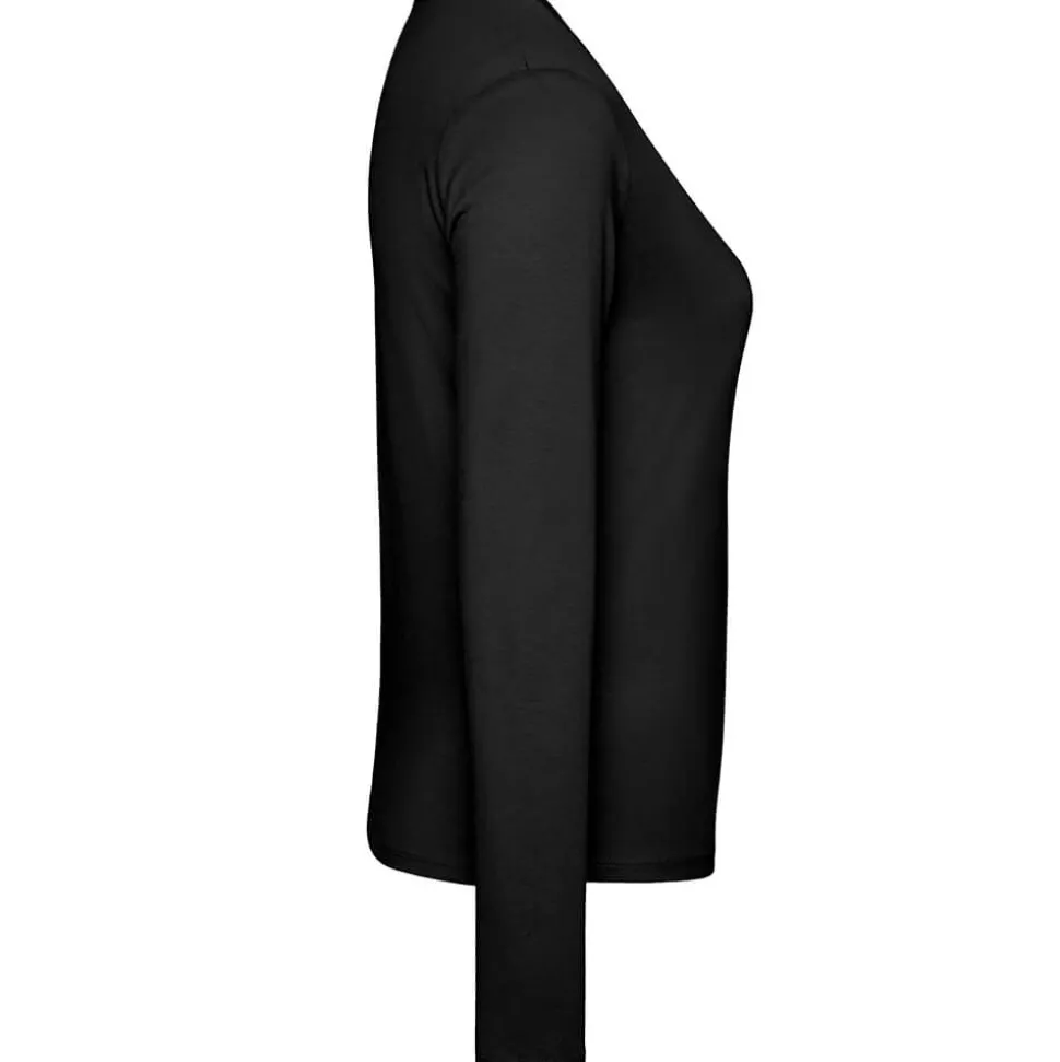 Frauen V-Ausschnitt Langarmshirt