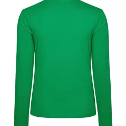 Frauen V-Ausschnitt Langarmshirt