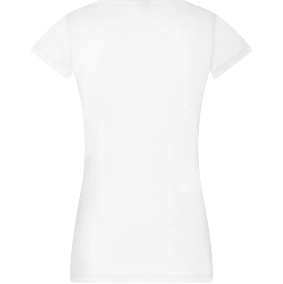 Frauen V-Ausschnitt T-Shirt Moon