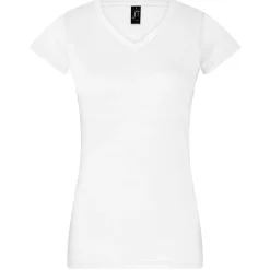 Frauen V-Ausschnitt T-Shirt Moon