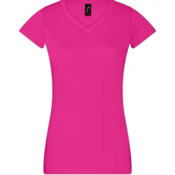 Frauen V-Ausschnitt T-Shirt Moon