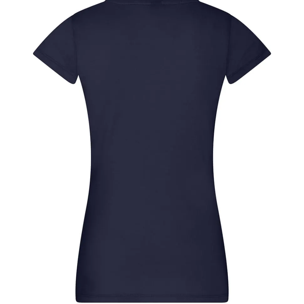 Frauen V-Ausschnitt T-Shirt Moon