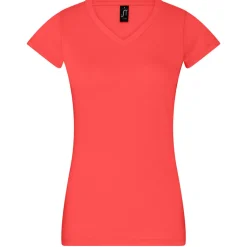 Frauen V-Ausschnitt T-Shirt Moon