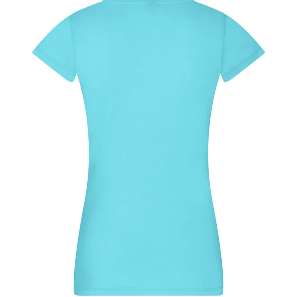Frauen V-Ausschnitt T-Shirt Moon