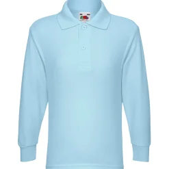 Kinder 65/35 Langarm Poloshirt