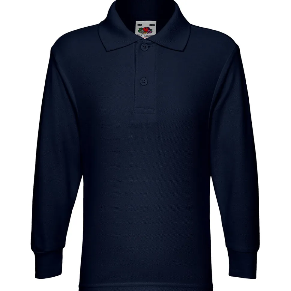 Kinder 65/35 Langarm Poloshirt