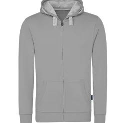 Männer Kontrast Kapuzen-Sweatjacke in Übergröße - Fair4All