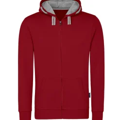 Männer Kontrast Kapuzen-Sweatjacke in Übergröße - Fair4All