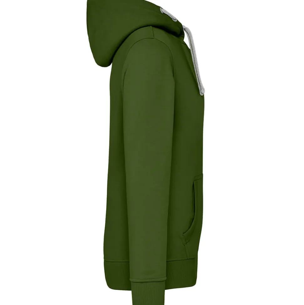 Männer Kontrast Kapuzen-Sweatjacke in Übergröße - Fair4All