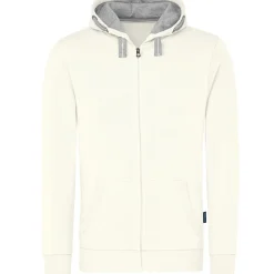 Männer Kontrast Kapuzen-Sweatjacke in Übergröße - Fair4All