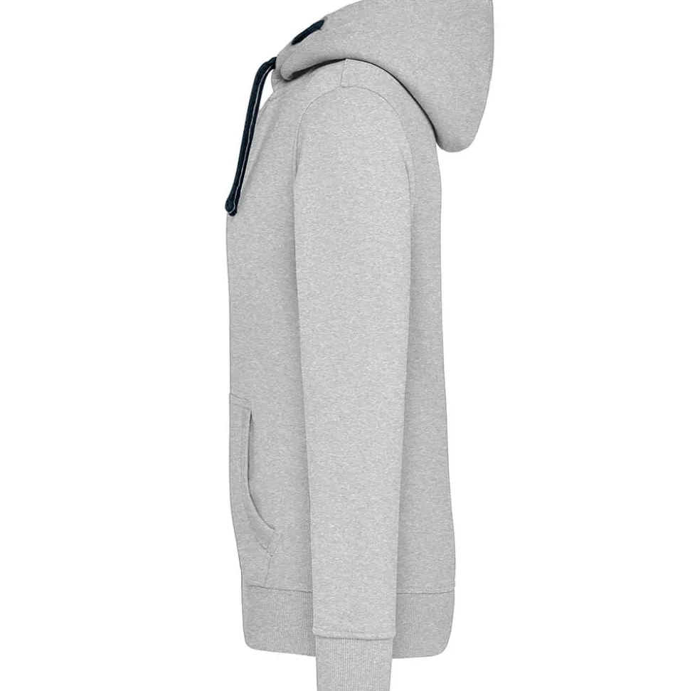 Männer Kontrast Kapuzen-Sweatjacke in Übergröße - Fair4All