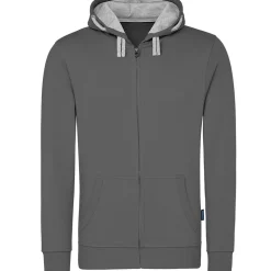 Männer Kontrast Kapuzen-Sweatjacke in Übergröße - Fair4All