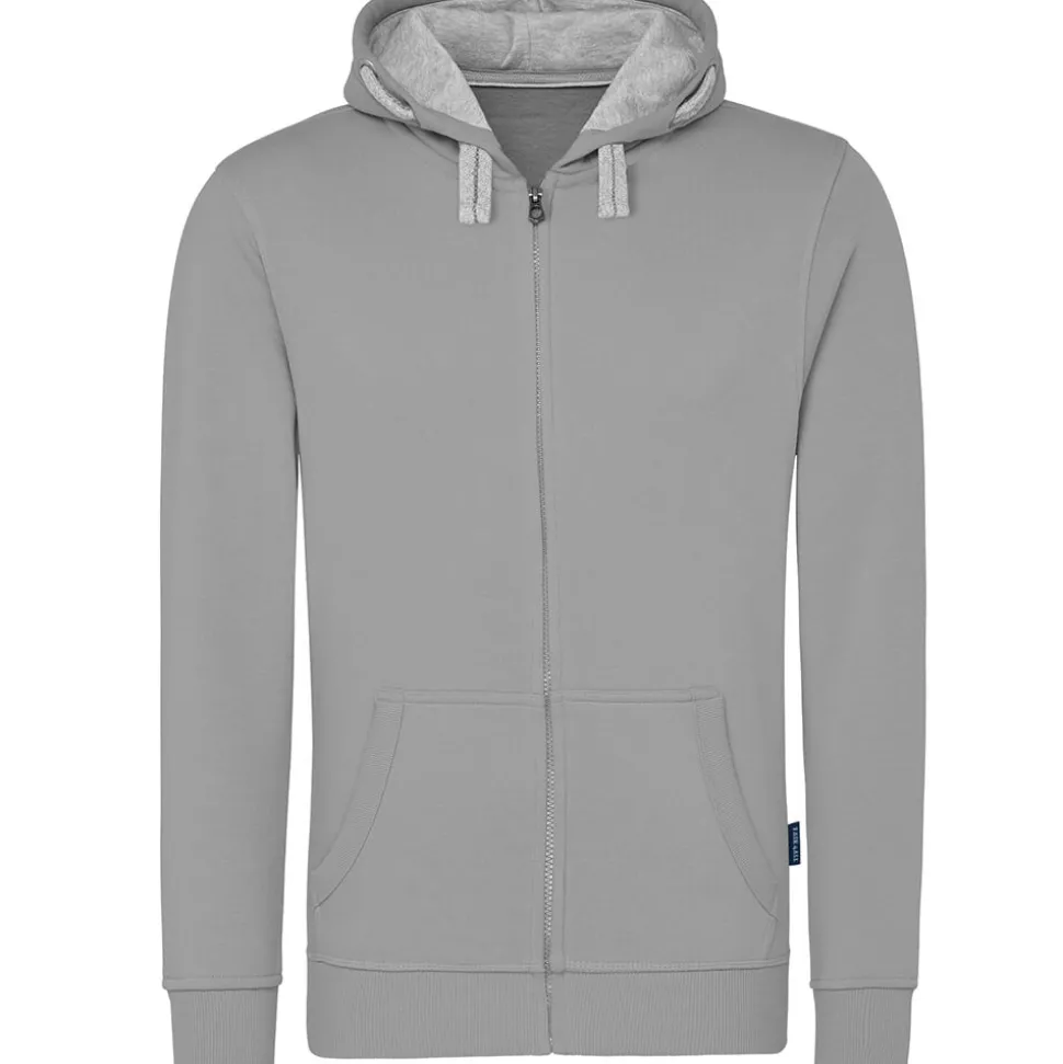 Männer Kontrast Kapuzen-Sweatjacke - Fair4All