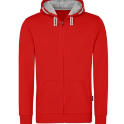 Männer Kontrast Kapuzen-Sweatjacke - Fair4All