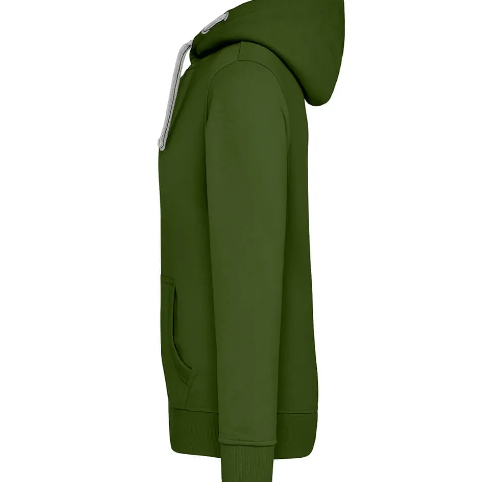Männer Kontrast Kapuzen-Sweatjacke - Fair4All
