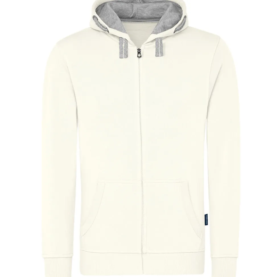 Männer Kontrast Kapuzen-Sweatjacke - Fair4All