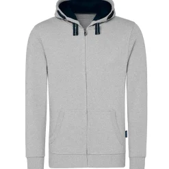 Männer Kontrast Kapuzen-Sweatjacke - Fair4All