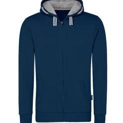 Männer Kontrast Kapuzen-Sweatjacke - Fair4All