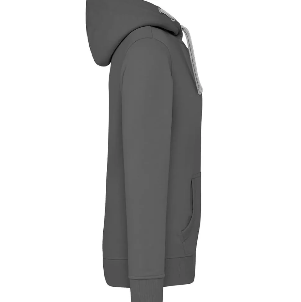 Männer Kontrast Kapuzen-Sweatjacke - Fair4All