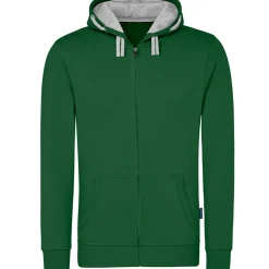 Männer Kontrast Kapuzen-Sweatjacke - Fair4All