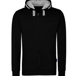 Männer Kontrast Kapuzen-Sweatjacke - Fair4All