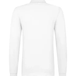 Männer Langarm Fein-Piqué Poloshirt 180 in Übergröße