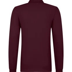 Männer Langarm Fein-Piqué Poloshirt 180 in Übergröße