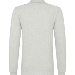 Männer Langarm Fein-Piqué Poloshirt 210 in Übergröße
